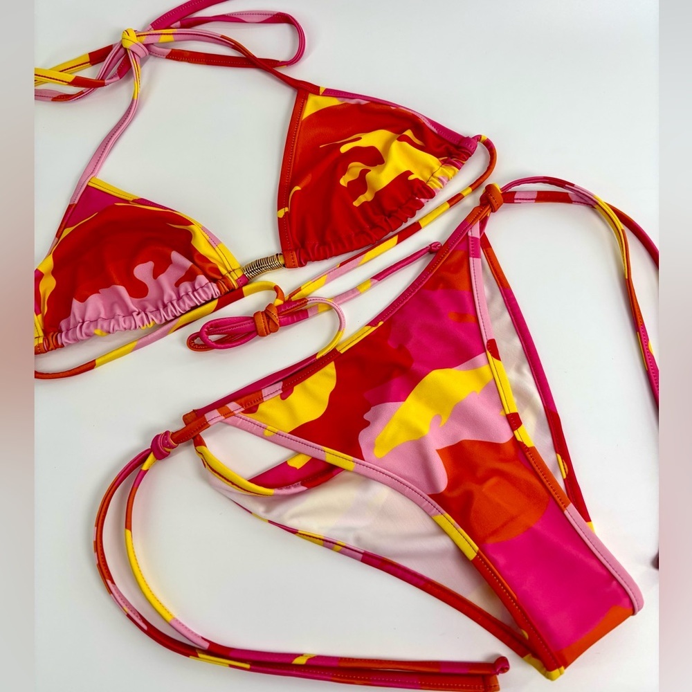 Zadig & Voltaire triangle string bikini size 6 NWOT European designer resort